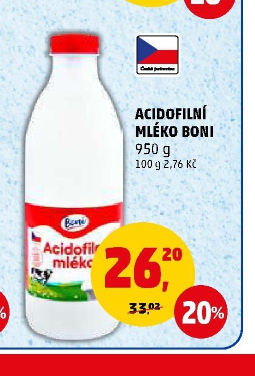 ACIDOFILNÍ MLÉKO BONI