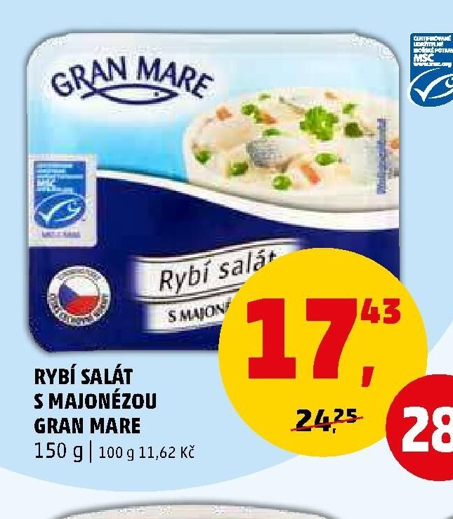 RYBÍ SALÁT S MAJONÉZOU GRAN MARE