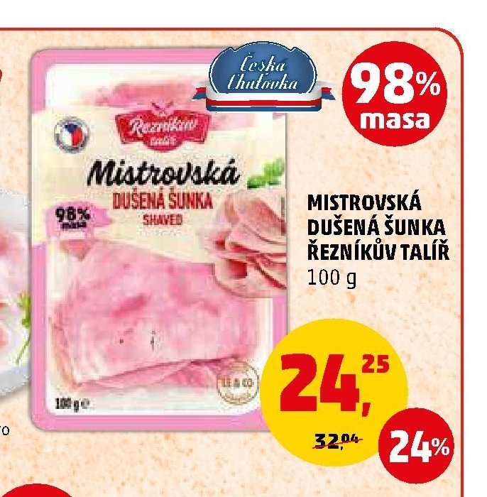 MISTROVSKÁ DUŠENÁ ŠUNKA ŘEZNÍKŮV TALÍŘ 100 g