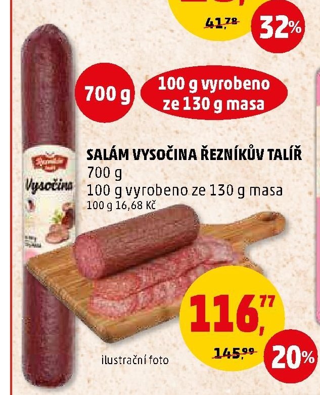 SALÁM VYSOČINA ŘEZNÍKŮV TALÍŘ 700 g