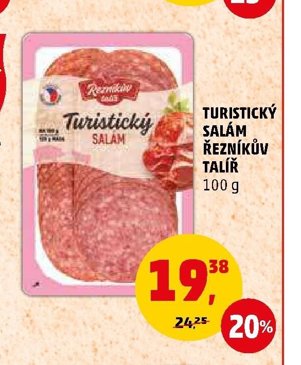 TURISTICKÝ SALÁM ŘEZNÍKŮV TALÍŘ 100 g