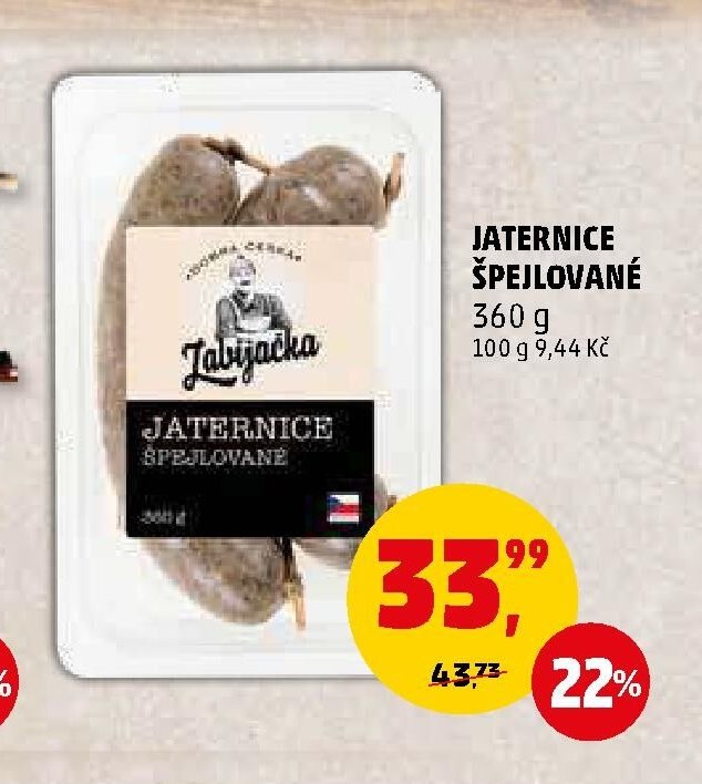 Jaternice špejlované