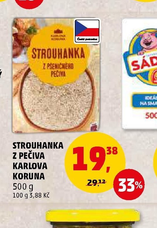 Strouhanka z pečiva Karlova Koruna