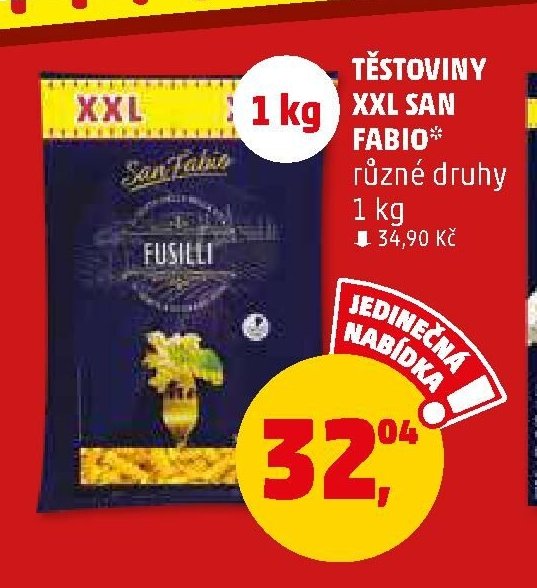 TĚSTOVINY XXL SAN FABIO různé druhy