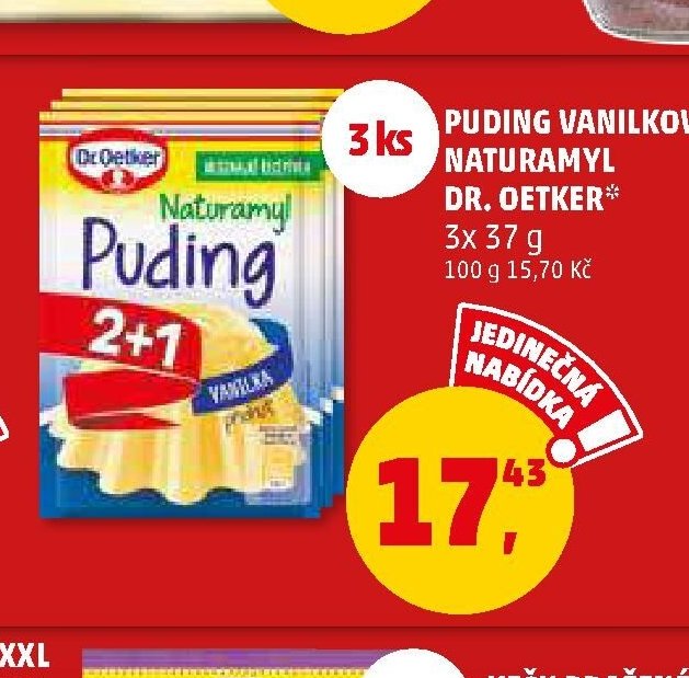 PUDING VANILKOVÝ NATURAMYL DR. OETKER