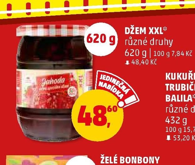 Džem XXL různé druhy