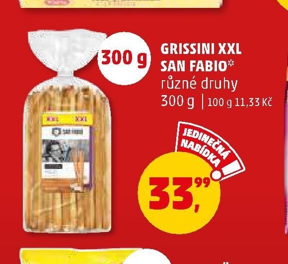 Grissini XXL San Fabio různé druhy