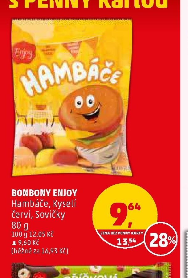 BONBONY ENJOY Hambáče, Kyselí červi, Sovičky