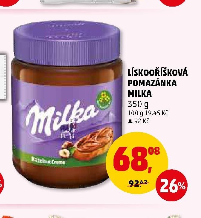 LÍSKOOŘÍŠKOVÁ POMAZÁNKA MILKA