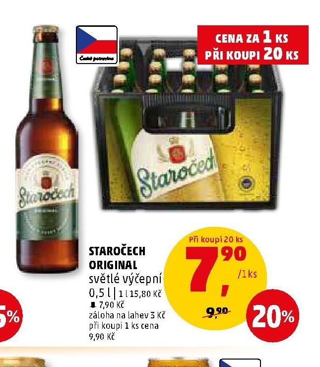 Staročech světlý ležák 0,5 l