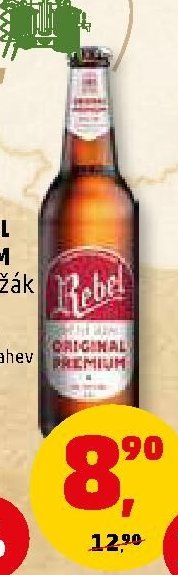 Rebel Original Premium světlý ležák 0,5 l