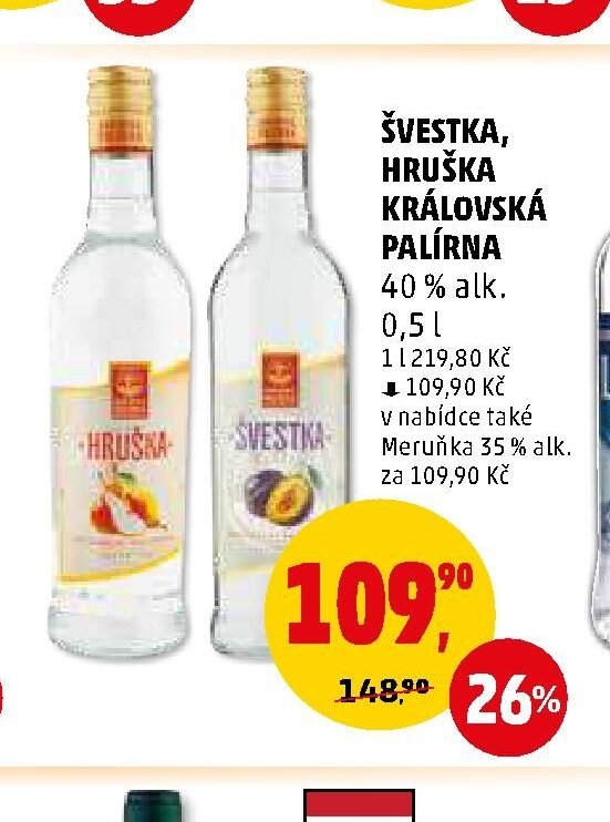 ŠVESTKA, HRUŠKA KRÁLOVSKÁ PALÍRNA