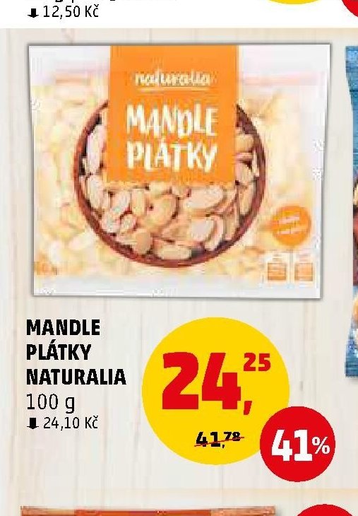 Mandle plátky Naturalia