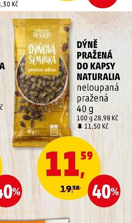 Dýně pražená do kapsy Naturalia