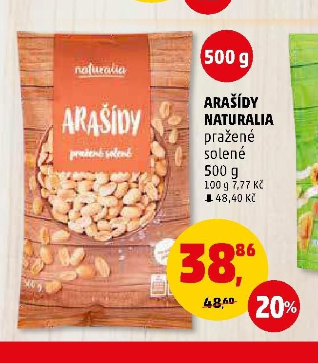 Arašídy Naturalia pražené solené