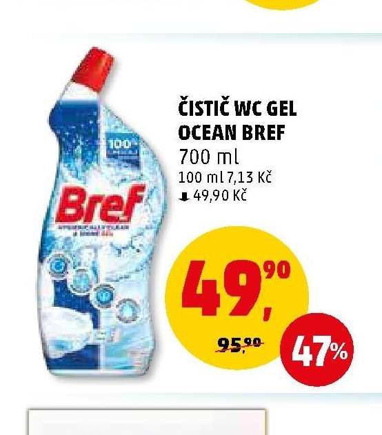 Čistič WC gel Ocean Bref