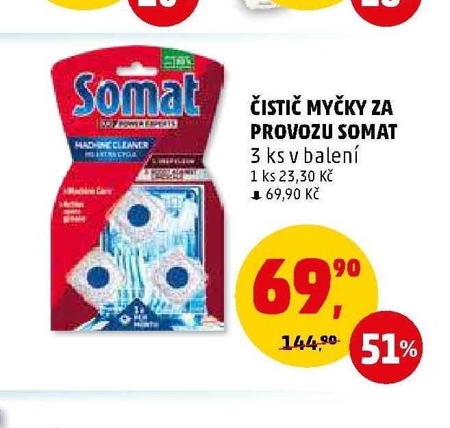 Čistič myčky na provozu Somat