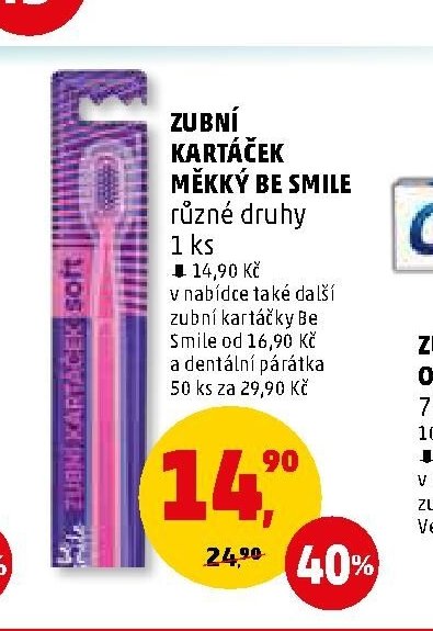 Zubní kartáček měkký Be Smile