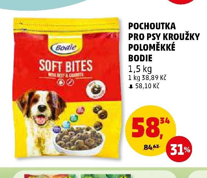 POCHOUTKA PRO PSY KROUŽKY POLOMĚKKÉ BODIE