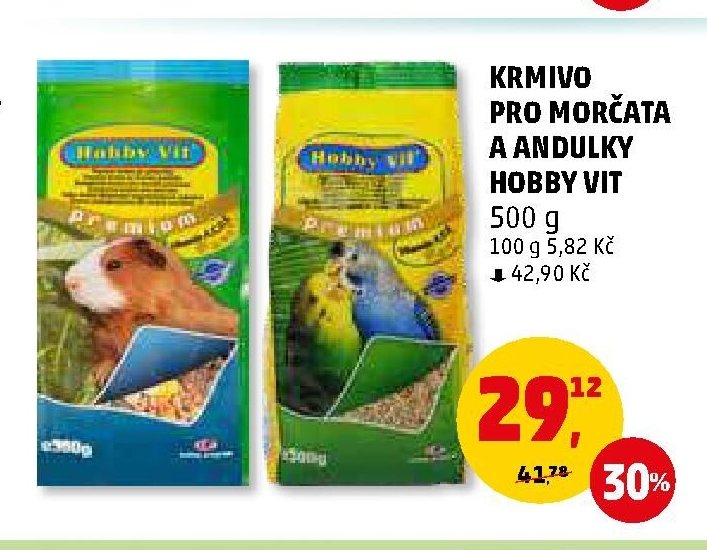 KRMIVO PRO MORČATA A ANDULKY HOBBY VIT