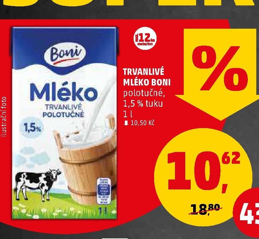 TRVANLIVÉ MLÉKO BONI