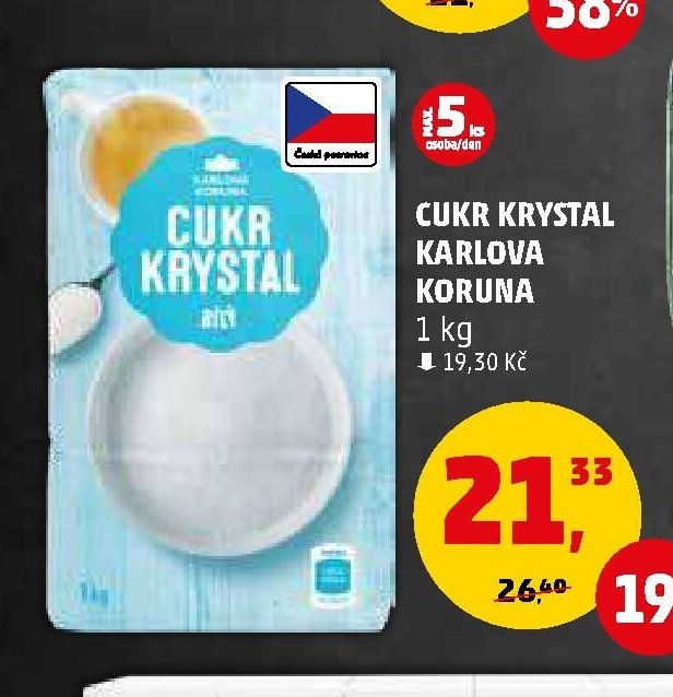 CUKR KRYSTAL KARLOVA KORUNA