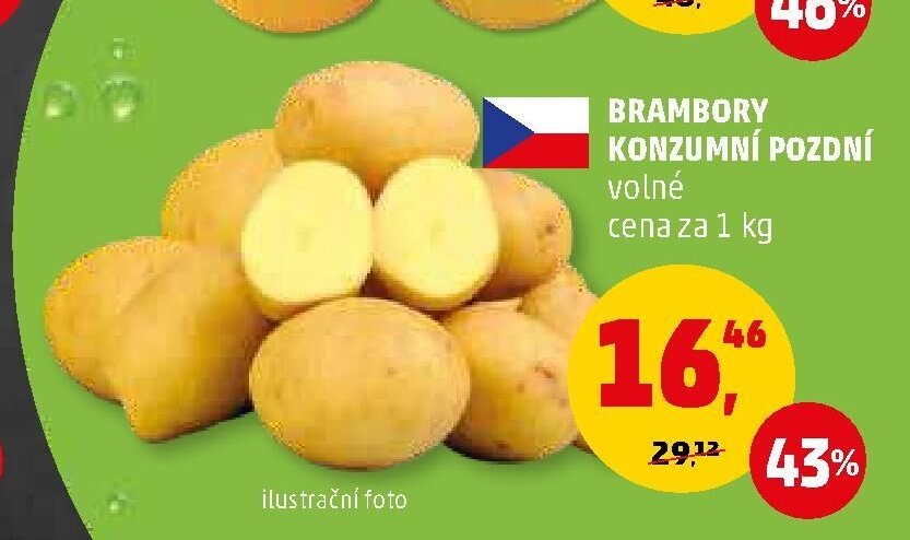 BRAMBORY KONZUMNÍ POZDNÍ