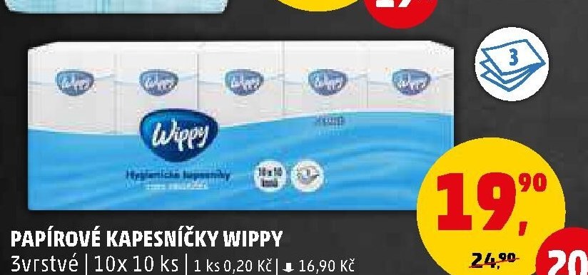 PAPÍROVÉ KAPESNÍČKY WIPPY