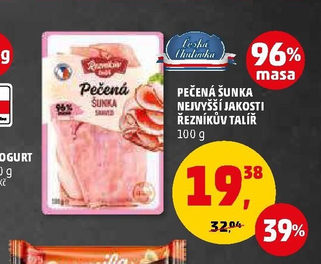 PEČENÁ ŠUNKA NEJVYŠŠÍ JAKOSTI ŘEZNÍKŮV TALÍŘ