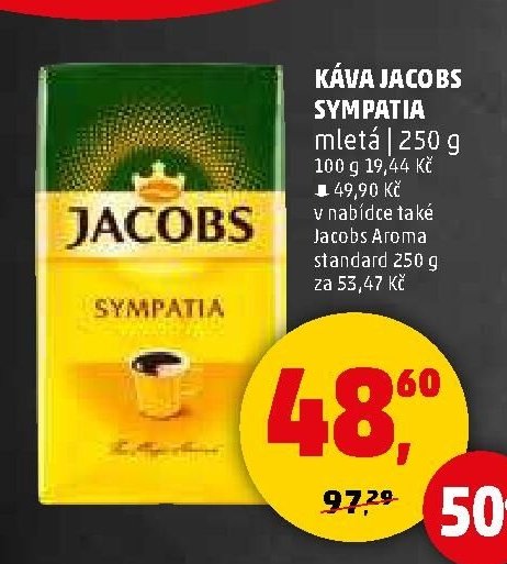 KÁVA JACOBS SYMPATIA mletá