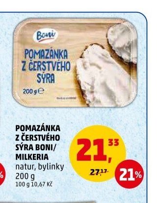 POMAZÁNKA Z ČERSTVÉHO SÝRA BONI / MILKERIA