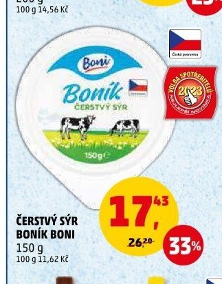 ČERSTVÝ SÝR BONÍK BONI