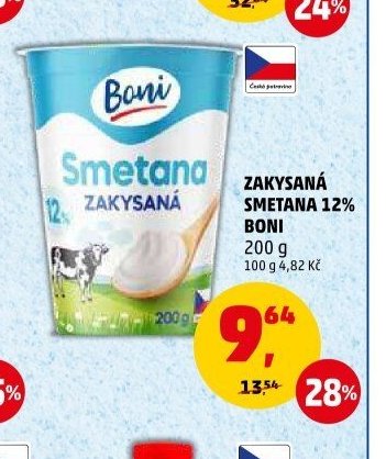 ZAKYSANÁ SMETANA 12% BONI
