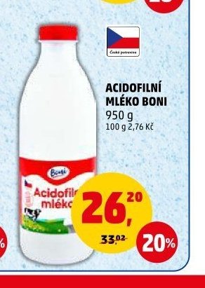 ACIDOFILNÍ MLÉKO BONI