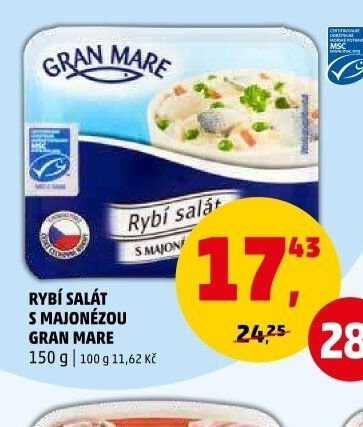 RYBÍ SALÁT S MAJONÉZOU GRAN MARE