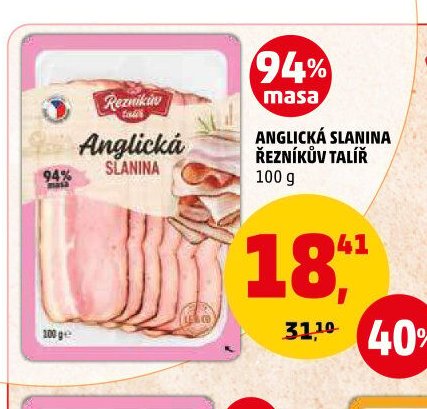 ANGLICKÁ SLANINA ŘEZNÍKŮV TALÍŘ