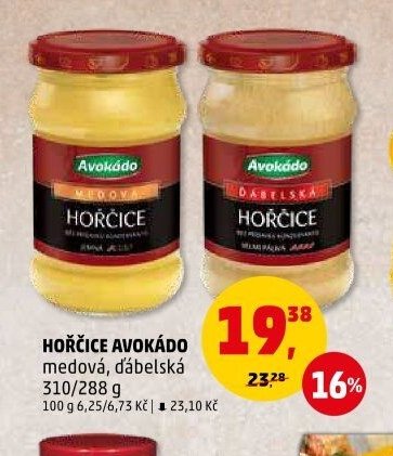 Hořčice Avokádo medová, ďábelská