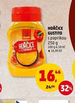 Hořčice Gustito s paprikou
