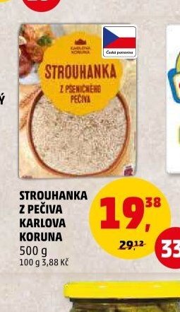 Strouhanka z pečiva Karlova Koruna