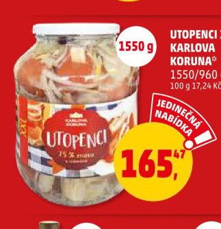 UTOPENCI XXL KARLOVA KORUNA 1550/960 g
