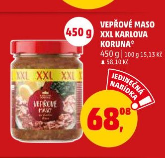 VEPŘOVÉ MASO XXL KARLOVA KORUNA 450 g
