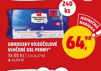 UBROUSKY VÍCEÚČELOVÉ VLHČENÉ XXL PENNY