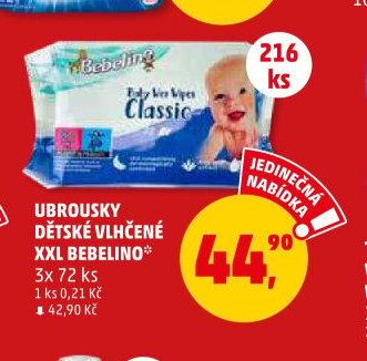 UBROUSKY DĚTSKÉ VLHČENÉ XXL BEBELINO