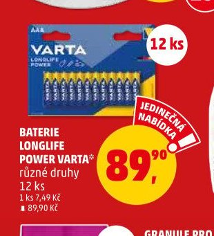 BATERIE LONGLIFE POWER VARTA