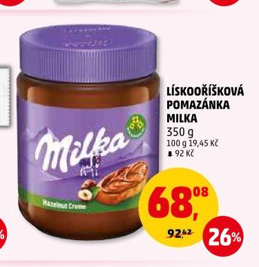 LÍSKOOŘÍŠKOVÁ POMAZÁNKA MILKA