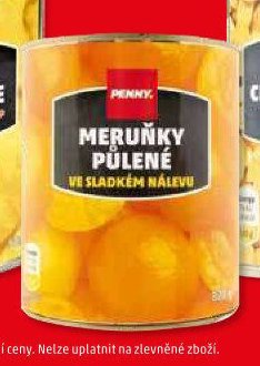 MERUŇKY PŮLENÉ VE SLADKÉM NÁLEVU