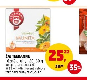 ČAJ TEEKANNE různé druhy 20-50 g