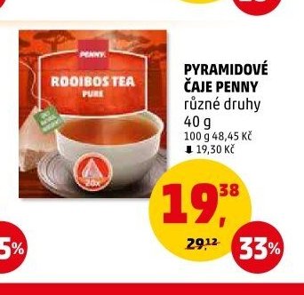PYRAMIDOVÉ ČAJE PENNY různé druhy 40 g