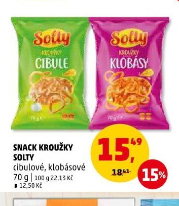 SNACK KROUŽKY SOLTY