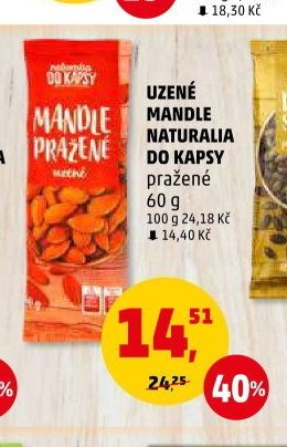 UZENÉ MANDLE NATURALIA DO KAPSY